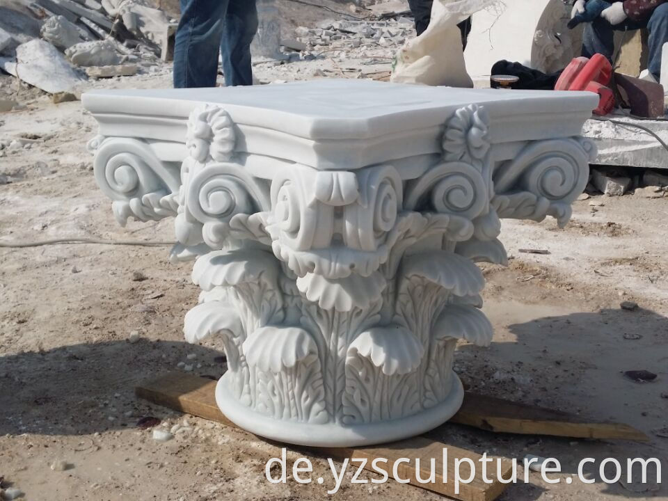 Hunan White Marble Column Cap